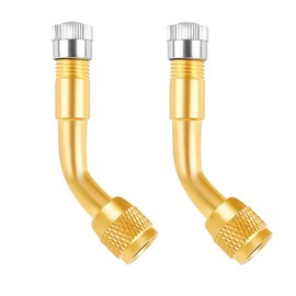 CYWVYNYT Pack of 2 Valve Extension, Valve Extension Copper Valve Adapter Angle Valve Extension Car Valve Tyre Valve Extension Angle Valve for Car Motorcycle Bicycle Scooter (135 Degrees)