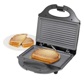 N/A Megachef Electric Compact Aluminum Nonstick Sandwich Maker In Black