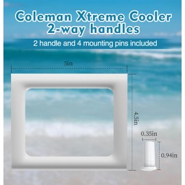 2 Cooler Handle Replacement Parts for Coleman Extreme Cooler,Camping Cooler Accessories for Coleman 2-Way，Double Layer Durable Design Cooler Part #3000005306#R5286b120G