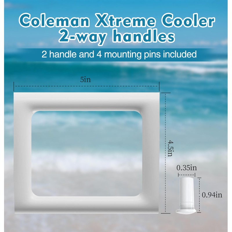 2 Cooler Handle Replacement Parts for Coleman Extreme Cooler,Camping Cooler