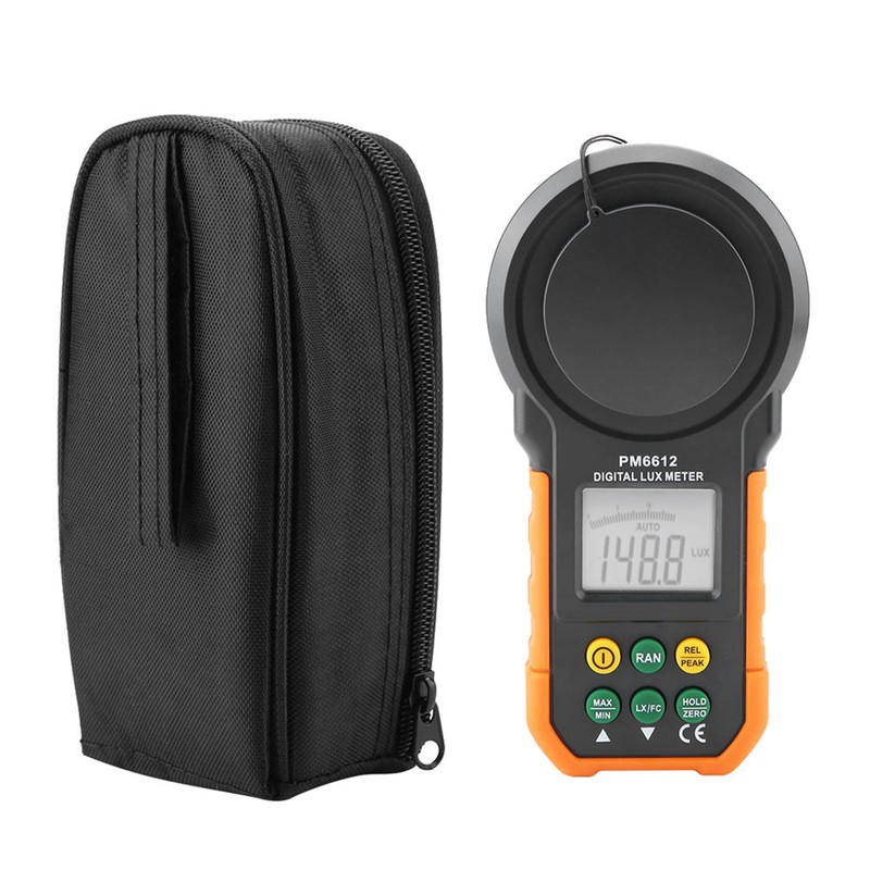 PEAKMETER PM6612 200,000Lux High Precision Digital Light Meter Luxmeter