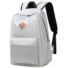 Octsky School Backpack Elementary Middle Lightning Bookbag Laptop Teenager Waterproof Lightweight 17 Inches, Grey