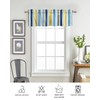 Yellow Blue Stripe Curtains for Living Room/Bedroom/Bathroom/Kitchen Windows - Rod