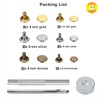 Guidre 270 Set Leather Rivets Double Cap with Riveting Pliers