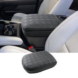 Coleya 2025 Chevy Tahoe Center Console Cover for Chevy Tahoe (LS/LT/RST/Z71/Premier/High Country), Comfy&Cushion Leather Tahoe Armrest Cover 2025 Chevy Tahoe Accessories (Padded)