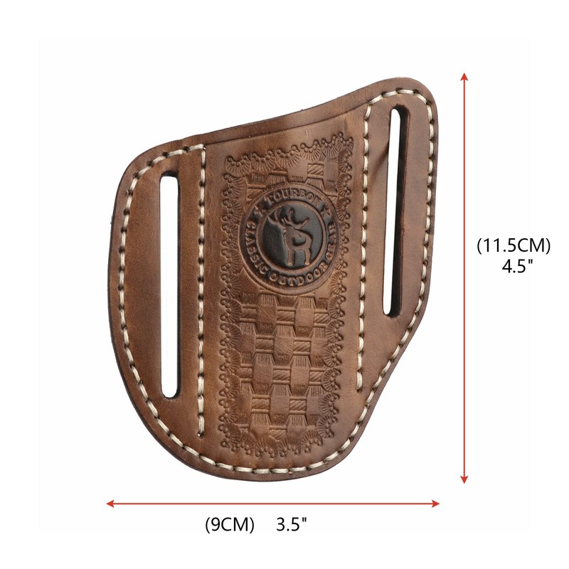 Tourbn Tourbon Leather Pocket Folding Knife Sheath for Belt EDC