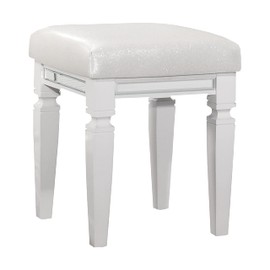 Lexicon Barrett Vanity Stool, White
