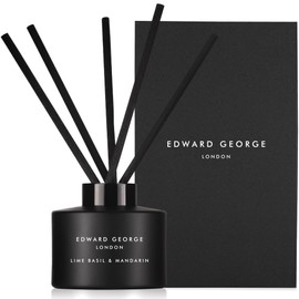 Edward George Reed Diffusers for Home Lime Basil & Mandarin Fragrance Oil Reed Diffuser Set with 10 Oil Diffuser Sticks, 5.6 fl oz