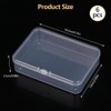 Pack of 6 Mini Rectangular Plastic Boxes, 10.5 x 7.5