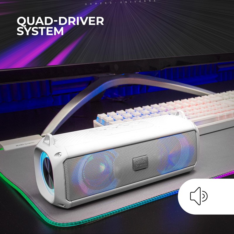 MARSGAMING Mars Gaming MSB-XT, Portable Speaker + Soundbar 2-in-1, Dynamic