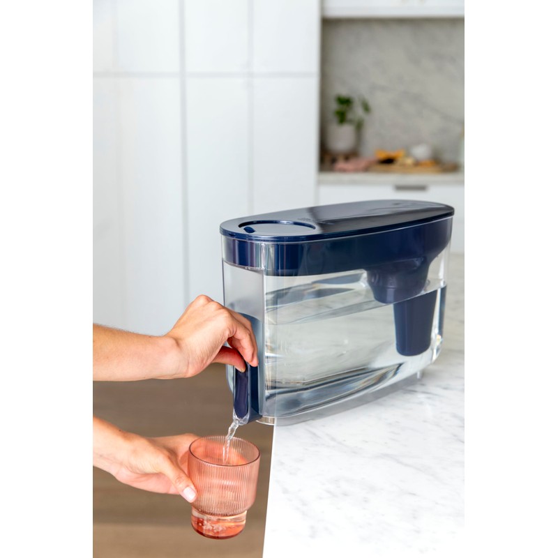 LifeStraw Home– Water Filter Dispenser, 18-Cup, Midnight Blue, BPA Free