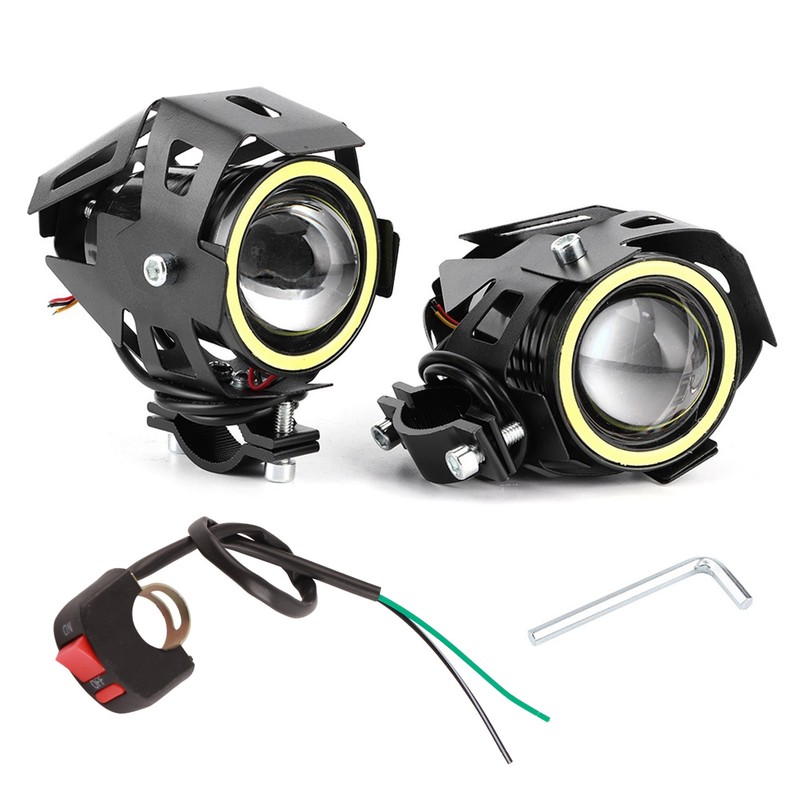 2PCS 12V 30W 3000lm U7 LED Angel Eyes Spotlight White