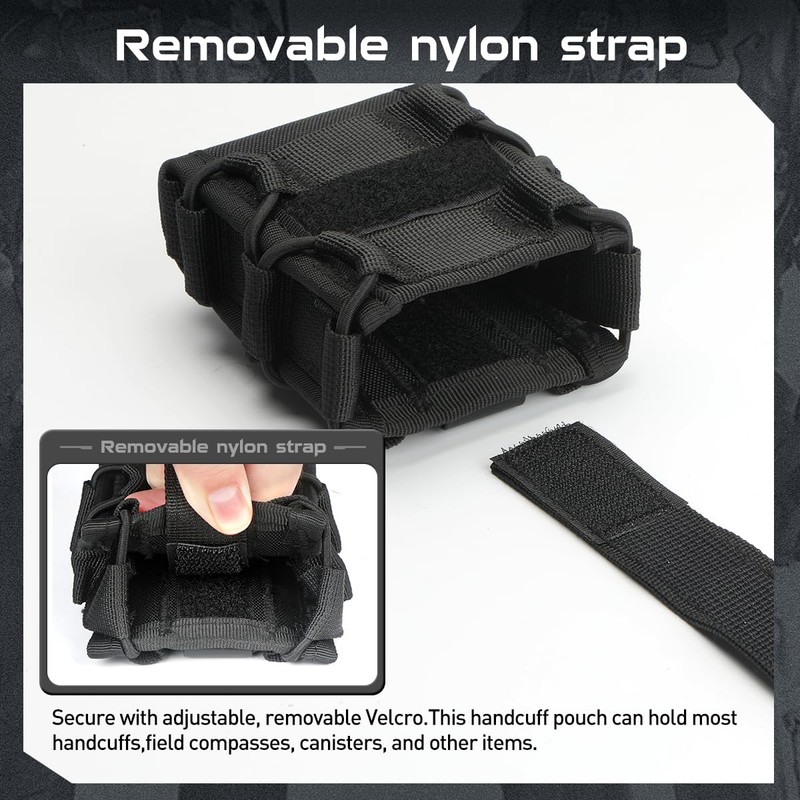 4 Pack Molle Handcuff Pouch,Molle Handcuff Case for Duty Belt