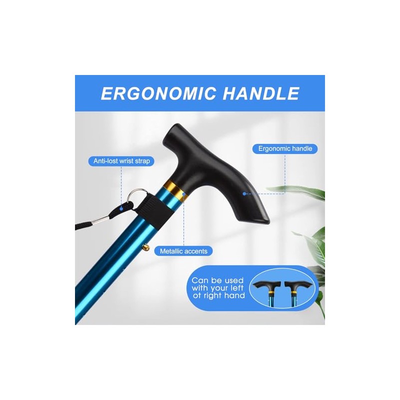Walking Cane, Folding Cane for Man & Women, Portable Lightweight
