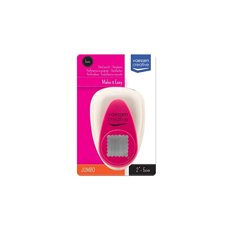 Vaessen Creative Craft Paper Punch - Scalloped Square - 3,8