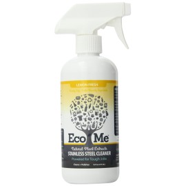 EcoMe Stainless Steel Polish, Multi-Surface Cleaner, Lemon Fresh, 16 oz