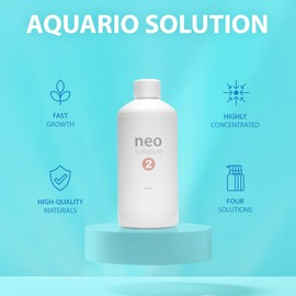 Aquario Plant Fertilizer for Aquarium Plants - Micronutrient Liquid Fertilizer with Iron, Boron, Molybdenum, Calcium for Balanced Growth & Enhanced Red Colors in Aquatic Plants - Neo Solution 2, 300ml