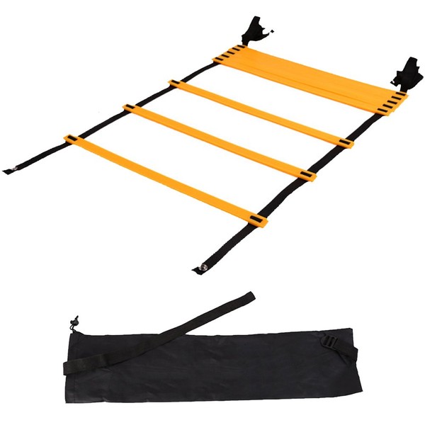 ZZ Lighting Adjustable Speed Agility Training Ladder for Soccer with Carry Bag(6 Rung 9.8 ft)