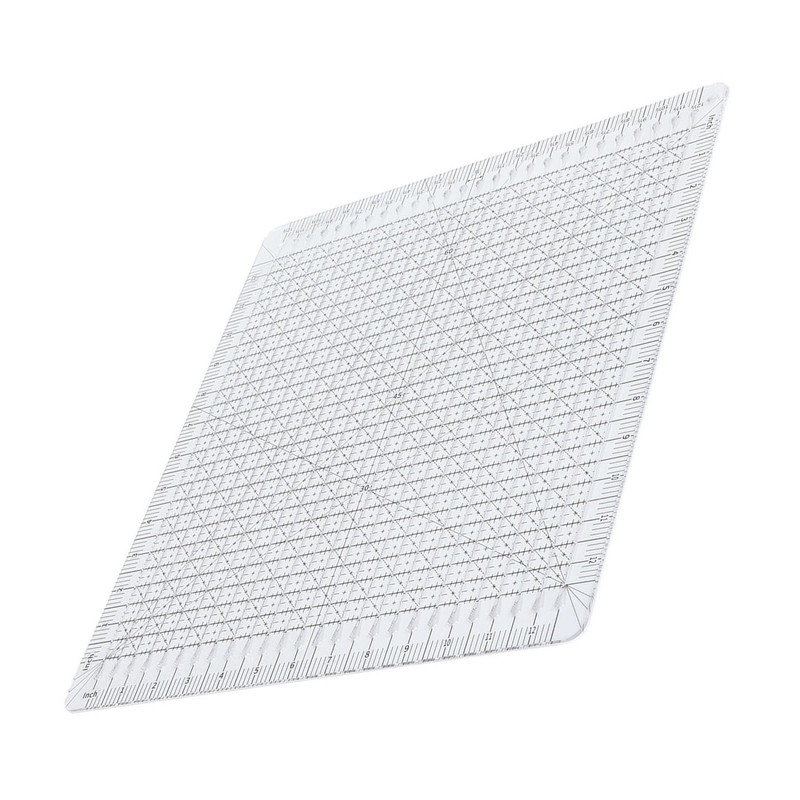 Quilting Ruler 12in Wide Transparent Acrylic Accurate Scale Black Grid
