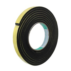 SENRISE EVA Foam Tape, Single Sided, High Density, 50mm(W) x 3mm(T) x 5m(L), Black, Weatherproof, Sound Insulation, Anti-Skidding, Ideal for Door, Window, Furniture, Cars