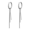 ALOHAMONI BTS Jungkook Hoop Earrings, Rods and Chains, 3-Chain Design,