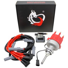 DRAGON FIRE PERFORMANCE Power Pack Complete With Ignition Distributor 8.5mm Spark Plug Wires and Ignition Coil Compatible With 1992-1997 Dodge B1500 D150 Dakota Ram OHV 239 3.9L V6 Oem Fit Kit-1182