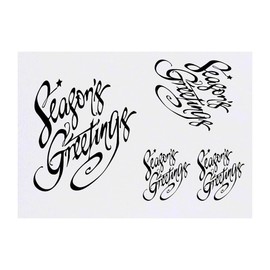 4 x 'Season's Greetings' Temporary Tattoos - Water Resistant, Skin-Safe, Non-Toxic Transfers, Mixed Sizes (TO00079368)