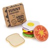 Funny Sandwich Coasters for Drinks – Set of 8 Wooden