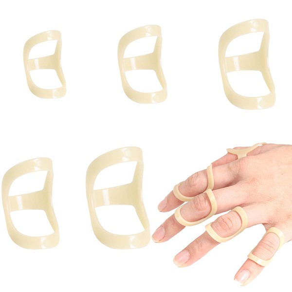 CLDURHGE Pack of 5 Oval Finger Splint Finger Protectors for