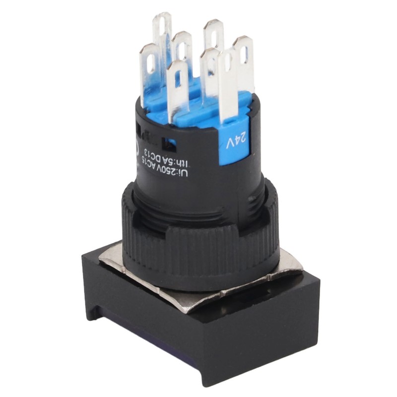 25Pcs Push Button Switch Self Locking AC DC 24V Accessory