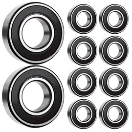 10pcs MR128-2RS Ball Bearings 8mm x 12mm x 3.5mm Double Protected Deep Groove Ball Bearings for DIY Lathes, Motors, 3D Printers, Milling Machines, Various Mechanical Devices, etc.