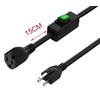 (3Feet) 3-Prong Outdoor Waterproof Extension Switch Cord, in-Line On/Off Switch