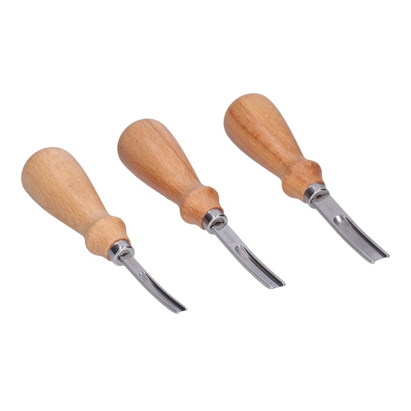 3Pcs Leather Edge Bevelers 4 6 8mm Stainless Steel Durable
