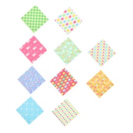 IWOWHERO Easter Style DIY Patchwork Sheets 10pcs Easter Egg Decor Felt Craft Fabric Sheets