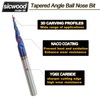 CNC Tapered Ball Nose Router Bit 1/4 Inch Shank, NACO