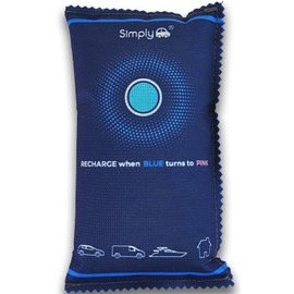 Simply Auto DEH003 Reusable Car Dehumidifier - Quick Drying suitable for Microwaving, Strong Absorption up to 40% of Weight in moisture, Eco-Friendly Granules, Unlimited Cycles (350g), Blue