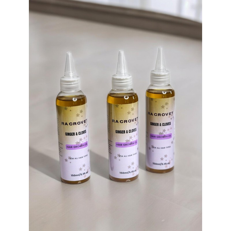 RACROVET Ginger & Cloves Hair Growth Oil for All Hair