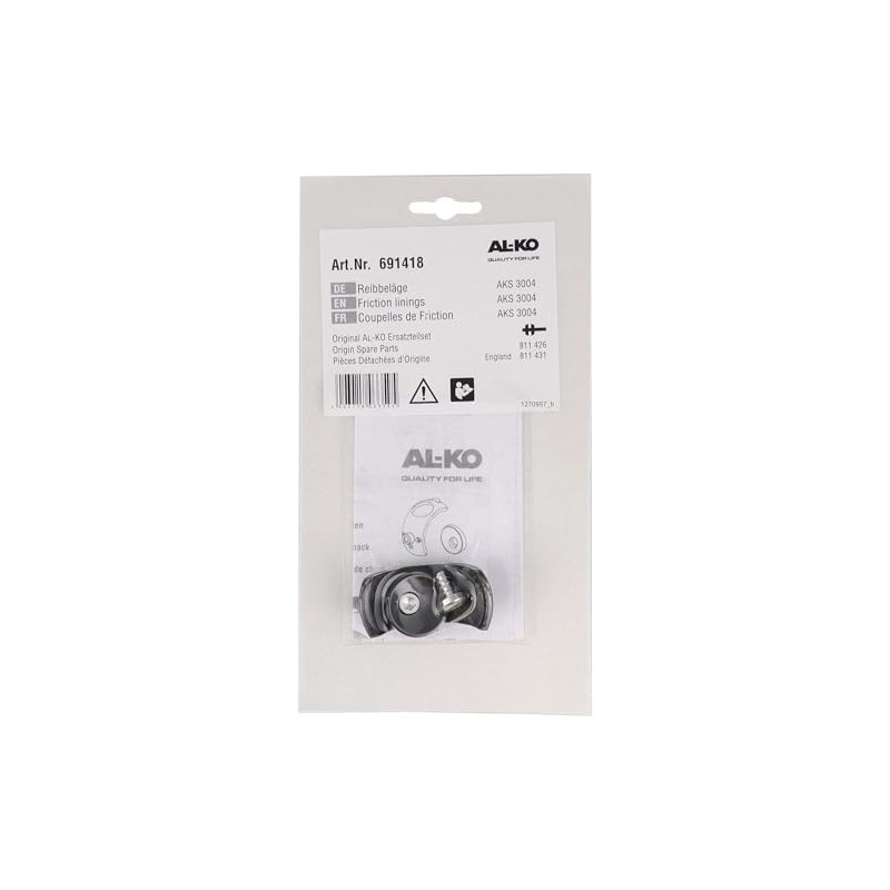 The Drive Friction Pad Set Complete Suitable for AL-KO 3004