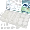 Tugermoola 200PCS 8 Sizes Plastic White Hole Plugs for Round