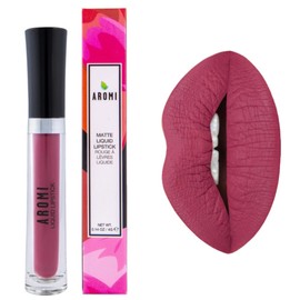 Aromi Aromi Matte Liquid Lipstick | Rose Burgundy, Pink Maroon Lip Color, Long Lasting, Waterproof, Long Wear, Smudge Proof, Vegan Makeup (Sweet Marsala)