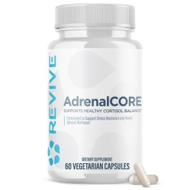 Revive MD Adrenal Support Supplements for Fatigue - Natural Cortisol Manager & Supplement with Rhodiola Rosea & Ashwagandha Promotes Energy Levels & Mental Performance - Men & Women - 30 Servings