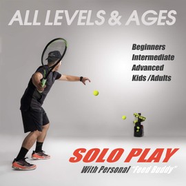SCIFANTA Portable Tennis Ball Tosser(3.7lb) for Self-Play|Ball Launcher Beginners/Kids/Coaches/Home-Court|Accurate&Efficient Feed Buddy for All-Levels/Ages|AC&Battery Powered