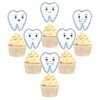 Teeth Cupcake Toppers, First Tooth Party Decor -Tooth Fairy Day