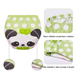Lictin 6 Paquetes Pañales De Entrenamiento Ecológicos Para Bebés, 100 Algodón, Varios Patrones Y Colore, Cada Uno Con Un Empaque De Bolsa Opp...      