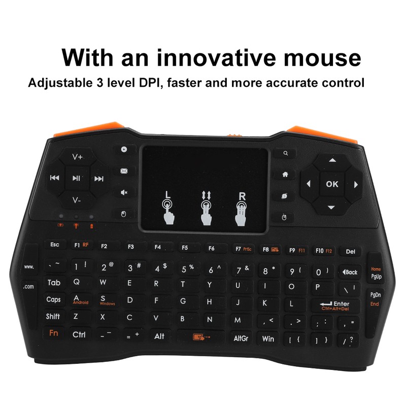 I8plus 2.4G Mini Wireless QWERTY Keyboard Multi Point Touchpad 3