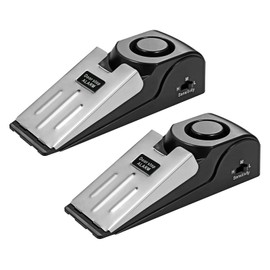 Door Stop Alarm Door Stop with Non-Slip Rubber and Alarm Wedge for Door with 120 dB (Pack of 2)