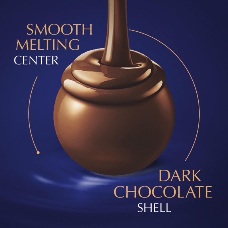 Lindt LINDOR Dark Chocolate Truffles, Dark Chocolate Candy with Smooth,