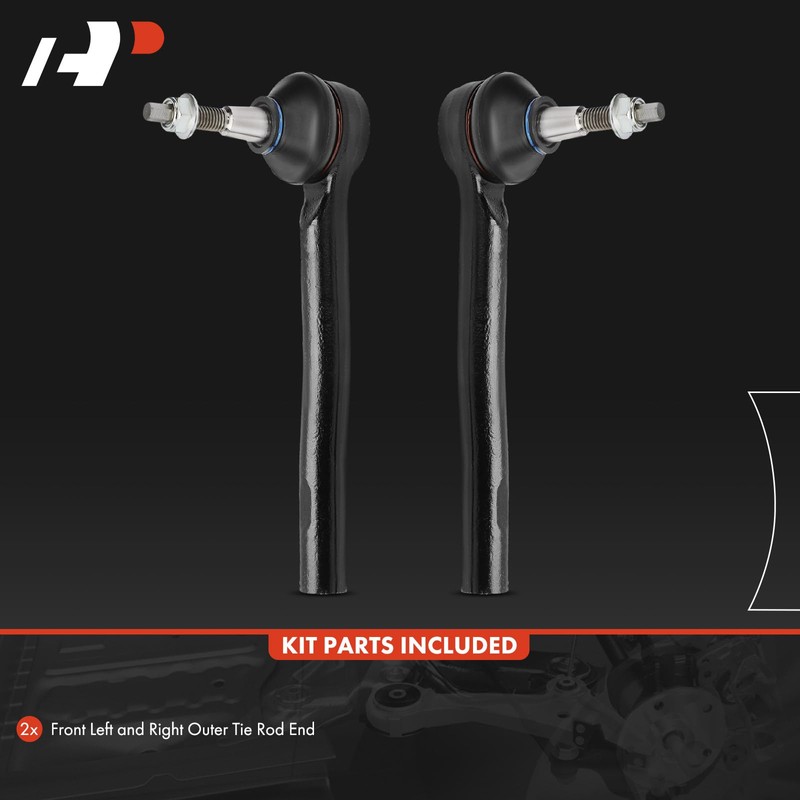 A-Premium 2 x Front Outer Tie Rod Ends, Compatible with