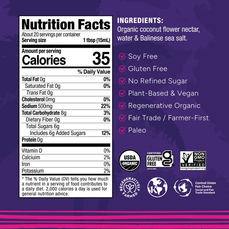 Big Tree Farms Organic Coco Aminos - Liquid Coconut Aminos,