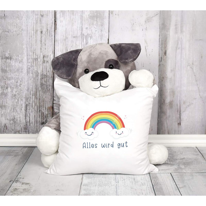 MoonWorks® Cushion Cover Rainbow Everything Will Be Good Courage Gift